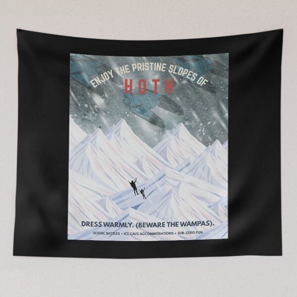 Item preview, Visit Hoth Vintage Ski Resort Poster Funny Sci Fi Parody designed and sold by Mircea786.