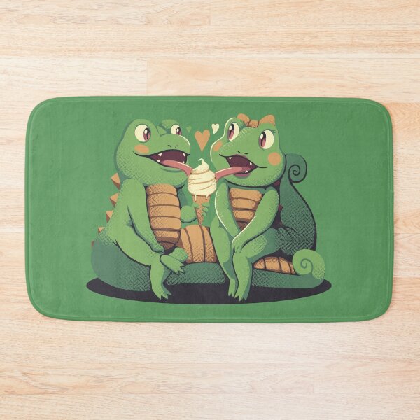 Item preview, FUNNY CARTOON CROCODILE EAT ICE CREAM designed and sold by oneletters.
