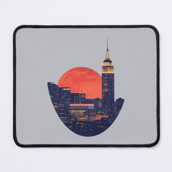 Item preview, Empire State Building Blood Moon Skyline NYC Night Art designed and sold by KungPowUnicorn.