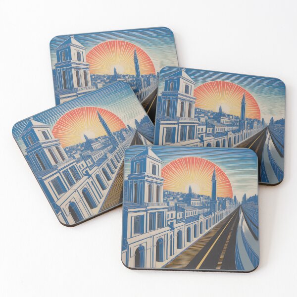 Item preview, Retro Metropolitan Sunset designed and sold by KiraChie.