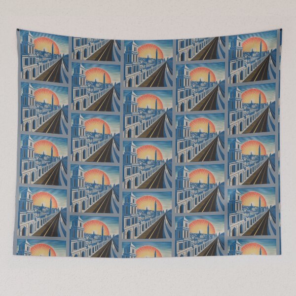 Item preview, Retro Metropolitan Sunset designed and sold by KiraChie.