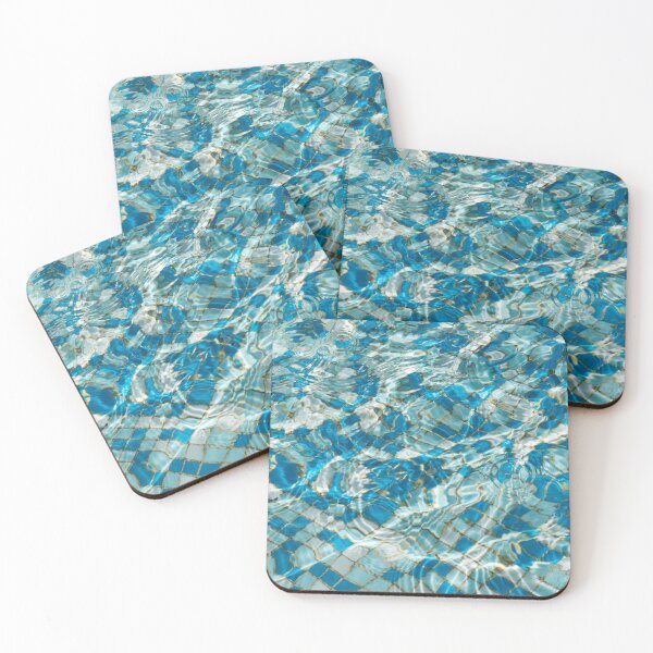 Item preview, Sunny Azure Turquoise Aqua Ripples in a Mosaic Pool designed and sold by Georgia Mizuleva.
