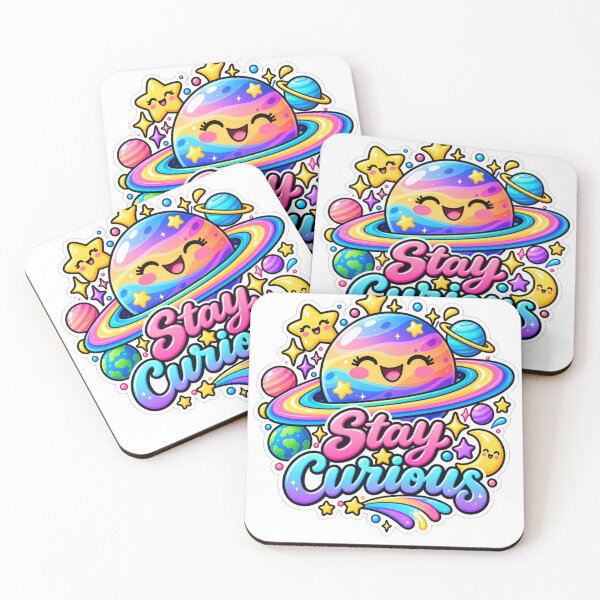 Item preview, Stay Curious Cute Cosmic Planet designed and sold by CodePaws Creations.