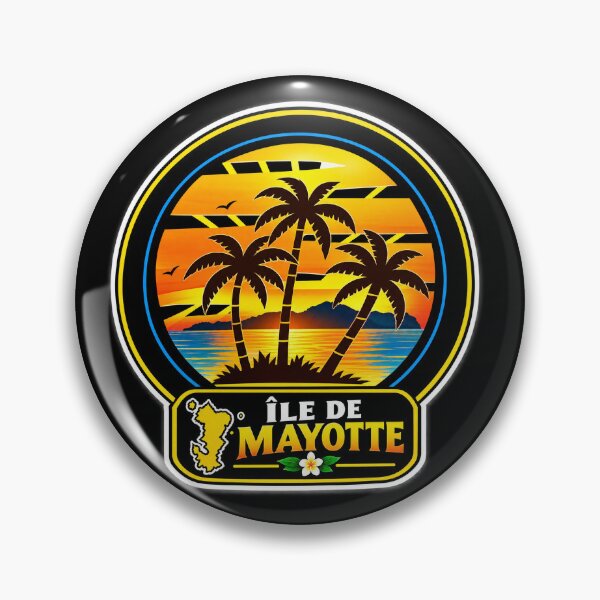 Item preview, Tropical emblem of Mayotte at sunset designed and sold by FoxinhoSoumaila.