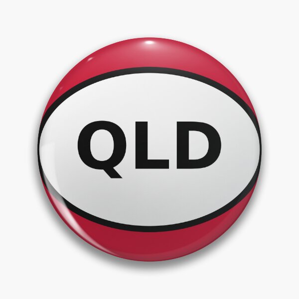 Item preview, Queensland QLD International Oval Sticker · Minimalist Australian Travel Identity designed and sold by The Digital Compass.
