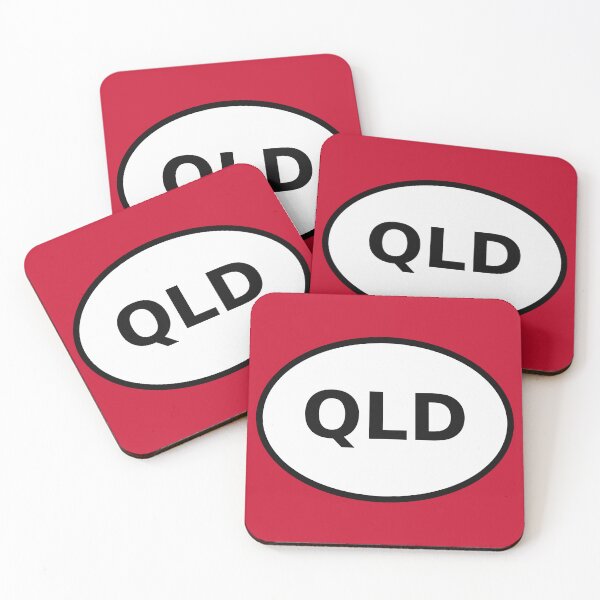 Item preview, Queensland QLD International Oval Sticker · Minimalist Australian Travel Identity designed and sold by The Digital Compass.