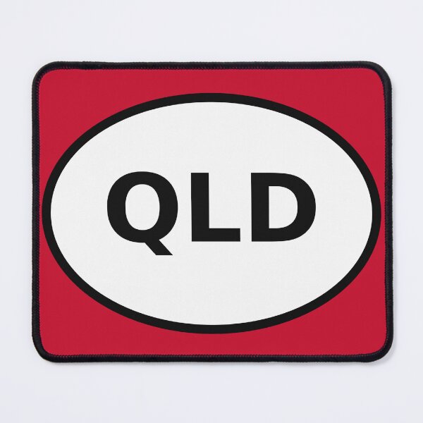 Item preview, Queensland QLD International Oval Sticker · Minimalist Australian Travel Identity designed and sold by The Digital Compass.