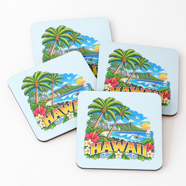 Item preview, Hawaii - Diamond Head, Surf & Tropical Beach  designed and sold by Myra365Art.