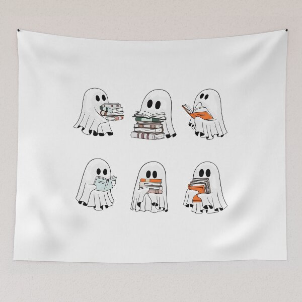 Item preview, Cute Ghosts Reading Books Funny Halloween Book Lover Spooky Graphic designed and sold by NoirLuxeStudio.