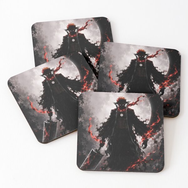 Item preview, Crimson Moon Warrior – Dark Fantasy Shadow Knight with Red Energy designed and sold by Dyan4.