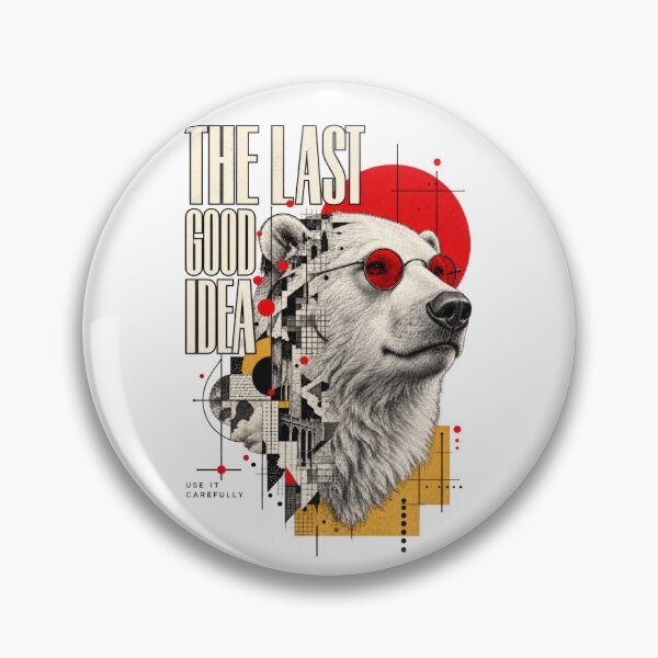 Item preview, The Last Good Idea Polar Bear Retro Collage designed and sold by Trendy-Artistry.