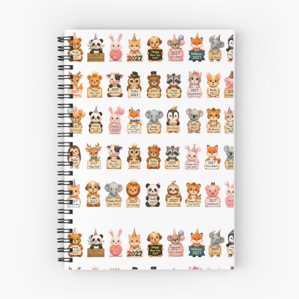 Item preview, Cute New Year 2027 Animal Stickers – Kawaii Celebration Sticker Pack designed and sold by HoMya.
