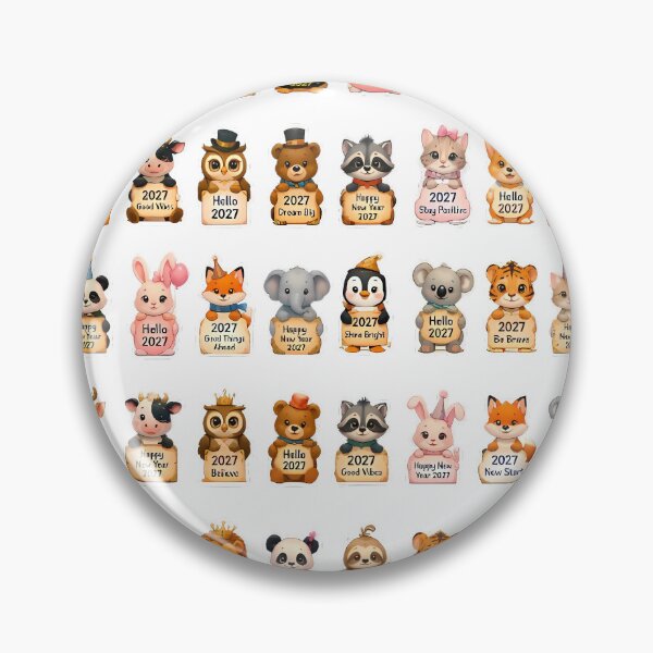 Item preview, Cute New Year 2027 Animal Stickers – Kawaii Celebration Sticker Pack designed and sold by HoMya.