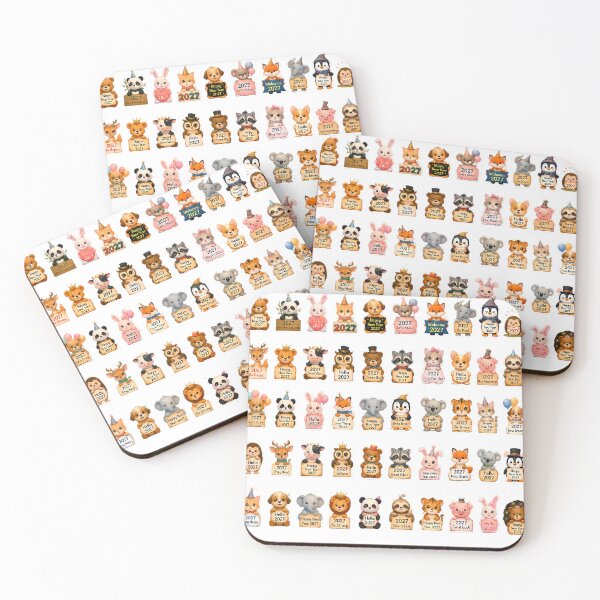 Item preview, Cute New Year 2027 Animal Stickers – Kawaii Celebration Sticker Pack designed and sold by HoMya.