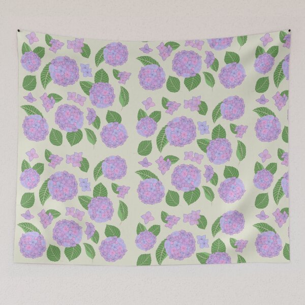 Item preview, Colourful Garden Hydrangea Flowers designed and sold by Honey Myrtle Studio.