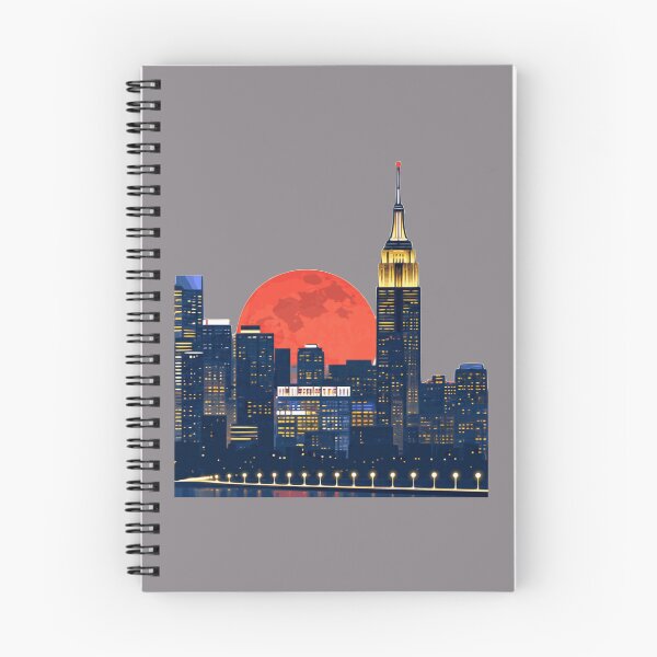 Item preview, New York City Skyline Blood Moon Empire State Building Night designed and sold by KungPowUnicorn.