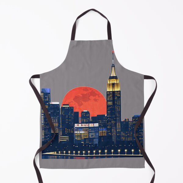 Item preview, New York City Skyline Blood Moon Empire State Building Night designed and sold by KungPowUnicorn.