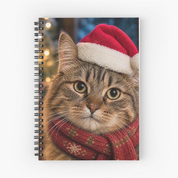 Item preview, cat head with a Santa hat and Christmas scarf designed and sold by karlosss.