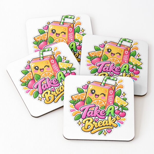 Item preview, Take A Break Cute Juice Box designed and sold by CodePaws Creations.