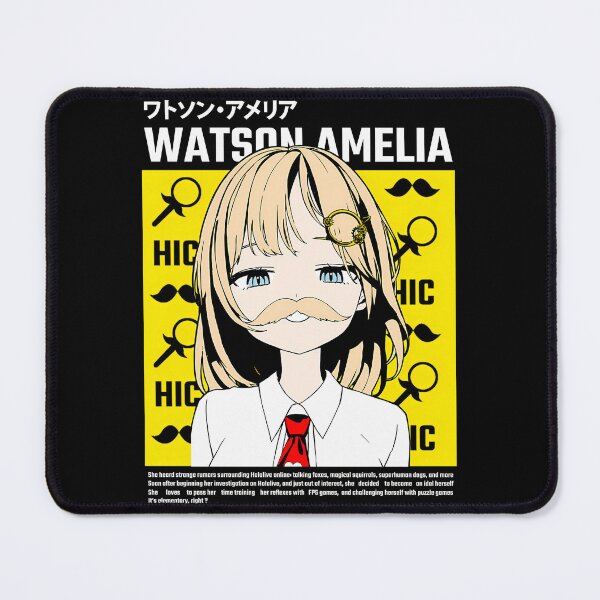 Item preview, Hololive En Amelia Watson Smug Mustache designed and sold by cardoza-pfred.