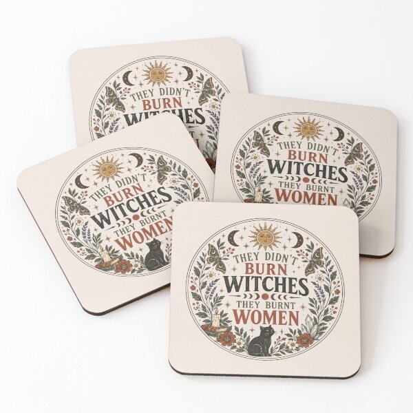Item preview, They Didn't Burn Witches, Folk Art Feminist Quote, Women’s Rights Protest, Witchy Feminism, Empowering Feminist Gift designed and sold by Cchotlan.