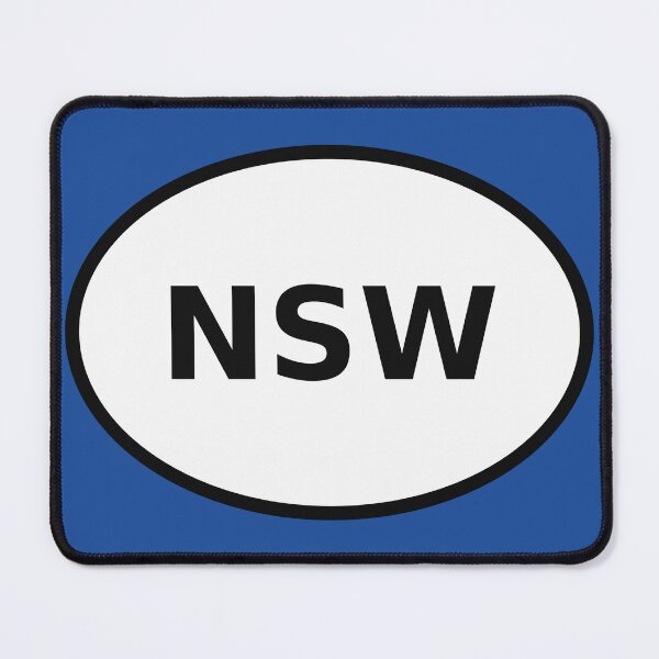 Item preview, New South Wales International Oval Sticker · A Clean Minimalist Travel Identity Mark designed and sold by The Digital Compass.