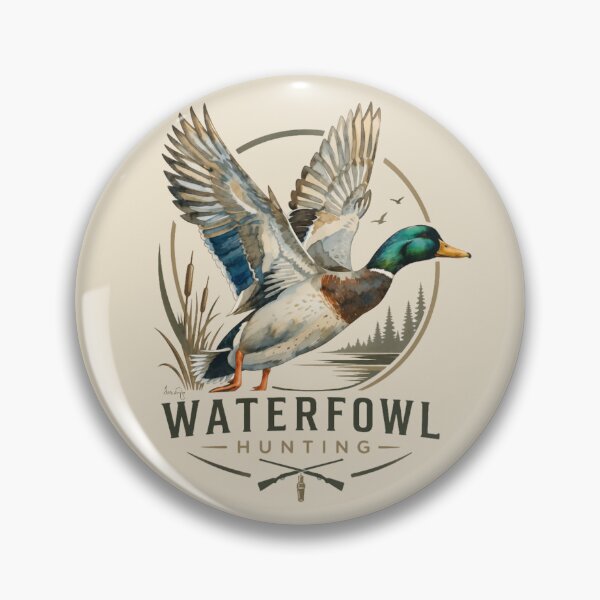 Item preview, Waterfowl Hunting Logo – Mallard Duck Emblem designed and sold by TammyHunterArt.