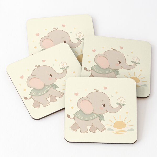 Item preview, Walk Toward the Light – Cute Thai Elephant Vector designed and sold by CosmicQuietStudio.