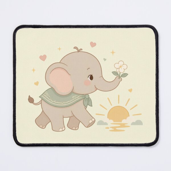 Item preview, Walk Toward the Light – Cute Thai Elephant Vector designed and sold by CosmicQuietStudio.