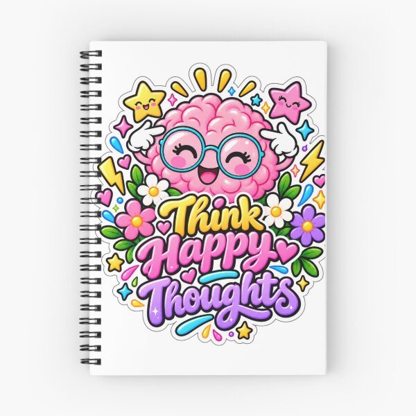 Item preview, Think Happy Thoughts Colorful Brain designed and sold by CodePaws Creations.