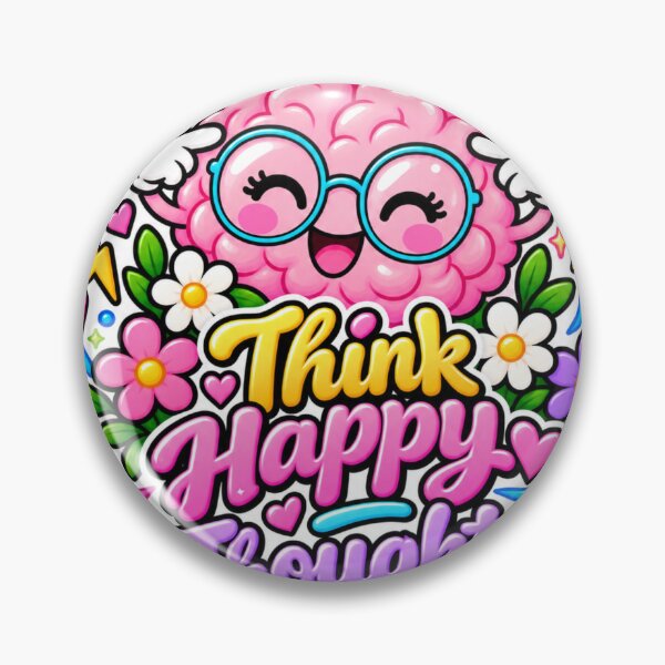 Item preview, Think Happy Thoughts Colorful Brain designed and sold by CodePaws Creations.