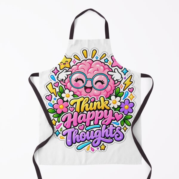 Item preview, Think Happy Thoughts Colorful Brain designed and sold by CodePaws Creations.