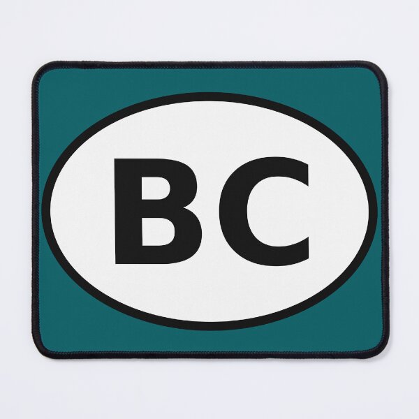 Item preview, British Columbia BC International Oval Sticker · Minimalist Canadian Travel Identity designed and sold by The Digital Compass.