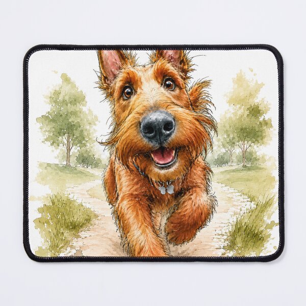 Item preview, On My Way to Make Your Day – Happy Running Dog Watercolor designed and sold by Russell Thorne.