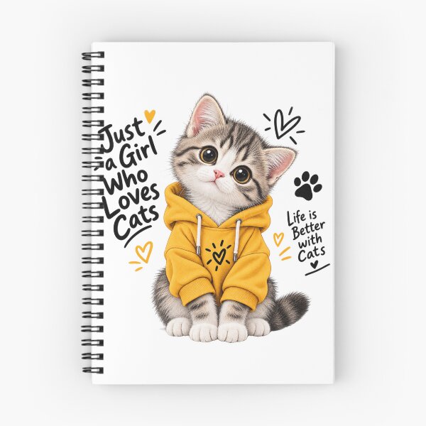 Item preview, Cute Cat Lover Hoodie – Just a Girl Who Loves Cats designed and sold by Cool Tee World .