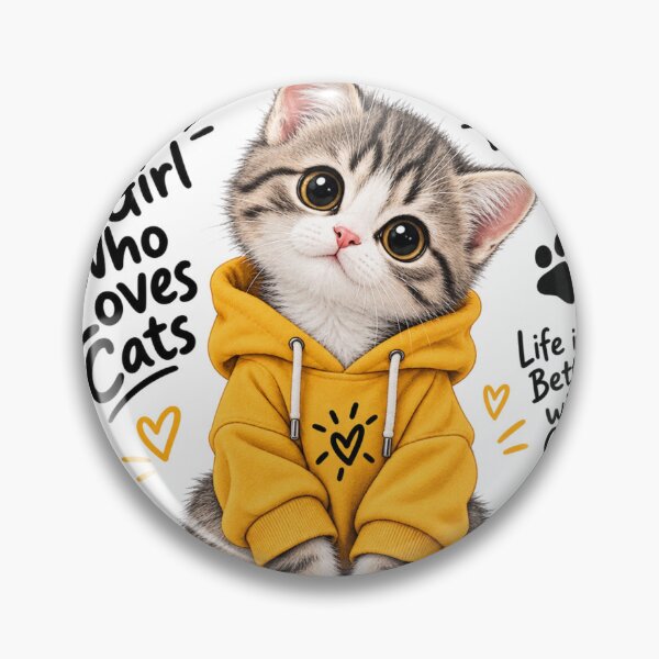Item preview, Cute Cat Lover Hoodie – Just a Girl Who Loves Cats designed and sold by Cool Tee World .