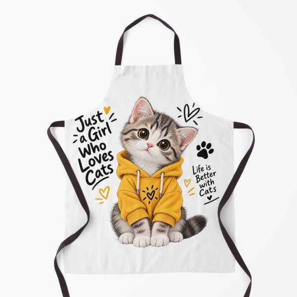Item preview, Cute Cat Lover Hoodie – Just a Girl Who Loves Cats designed and sold by Cool Tee World .