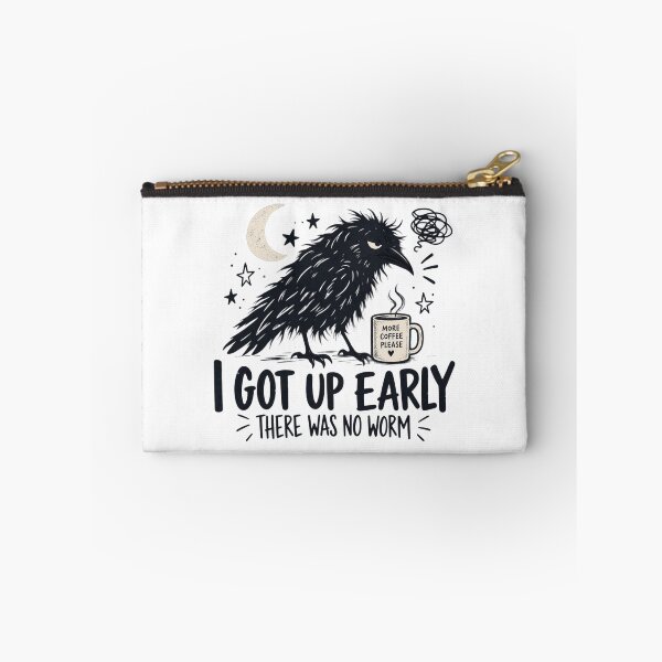 Item preview, I Got Up Early There Was No Worm, Funny Crow Quote, Sarcastic Raven Humor, Morning Person Joke, Bird Lover Gift designed and sold by Cchotlan.