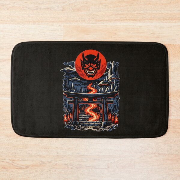 Item preview, Japanese Torii Gate Oni Mask Sci Fi UFO Alien Dark Fantasy designed and sold by KungPowUnicorn.
