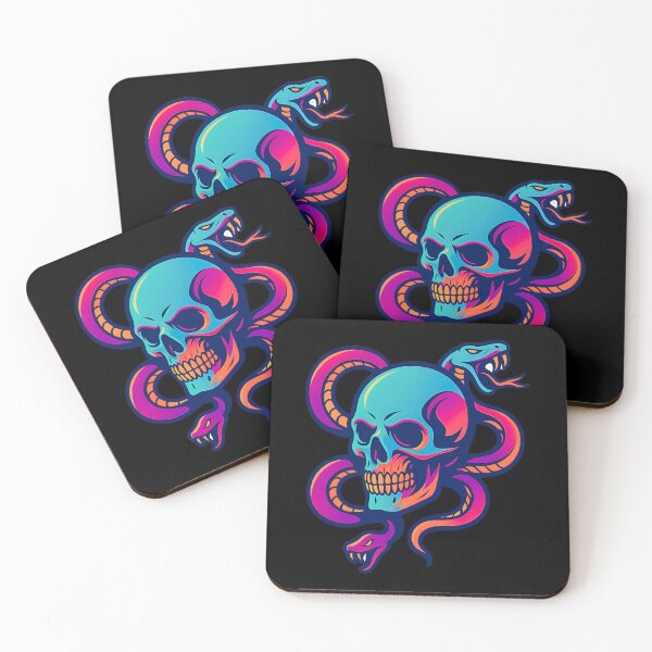 Item preview, Neon Serpent Skull Aesthetic designed and sold by MarCinu Art.