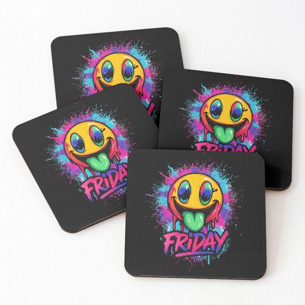 Item preview, Fiesta rave con cara sonriente derretida del viernes designed and sold by MarCinu Art.