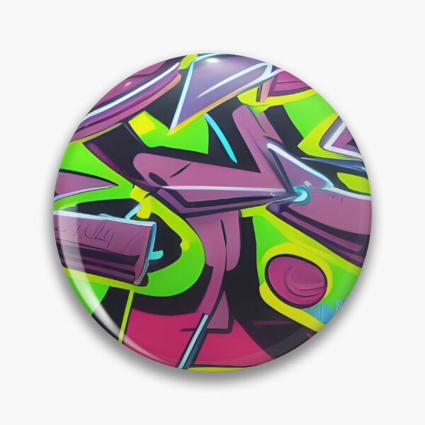 Item preview, Dusty Plum & Neon Lime Wildstyle - Canary Yellow Street Mural | 081 designed and sold by City Graffix Design Co..