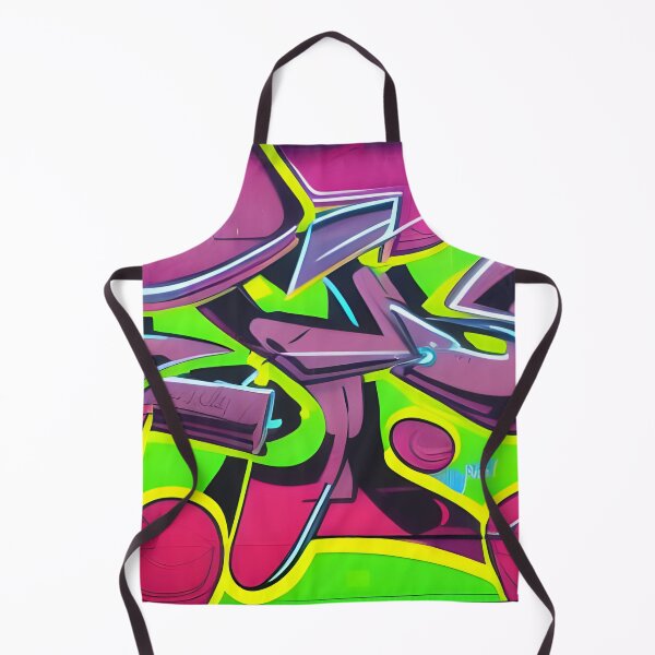 Item preview, Dusty Plum & Neon Lime Wildstyle - Canary Yellow Street Mural | 081 designed and sold by City Graffix Design Co..