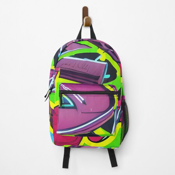 Item preview, Dusty Plum & Neon Lime Wildstyle - Canary Yellow Street Mural | 081 designed and sold by City Graffix Design Co..