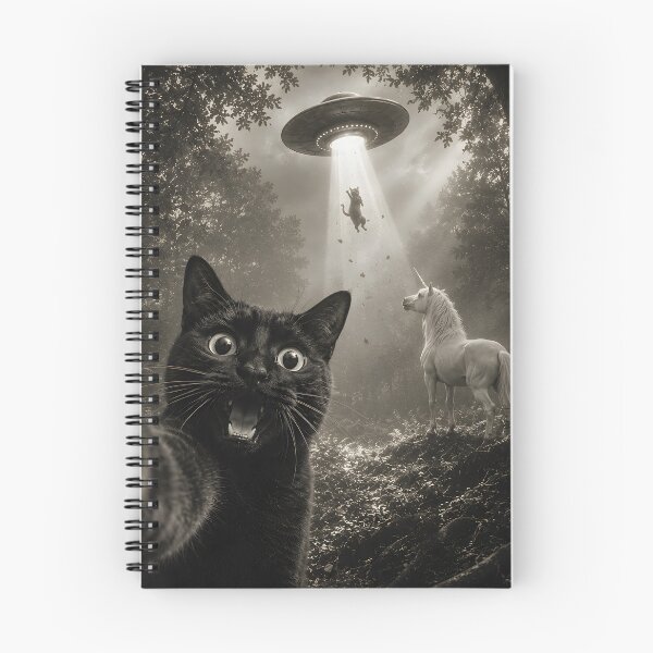 Item preview, Cat selfie ufo Halloween  designed and sold by Emmatshirt1.