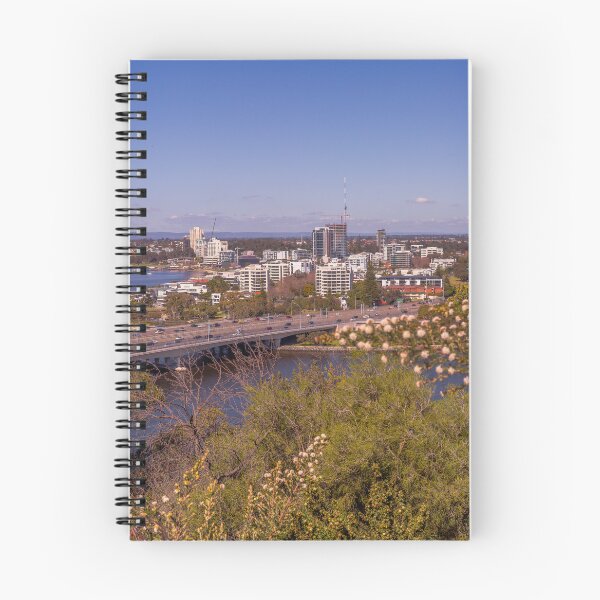 Item preview, South Perth Narrows Bridge Kings Park View - Urban River Vista - Fine Art Print designed and sold by MinzMarchStudio.