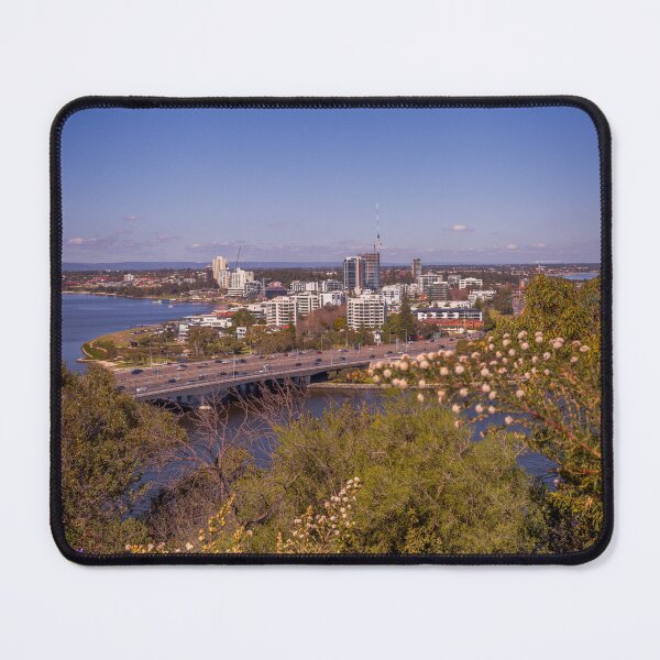 Item preview, South Perth Narrows Bridge Kings Park View - Urban River Vista - Fine Art Print designed and sold by MinzMarchStudio.