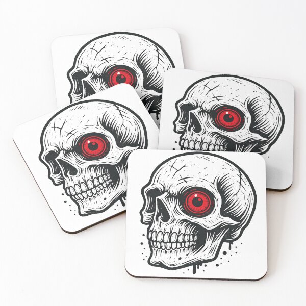 Item preview, Red Eye Grunge Skull Dark Occult designed and sold by MarCinu Art.