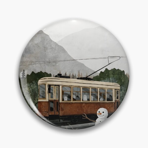 Item preview, Snowman Tram designed and sold by pictoartcrew.