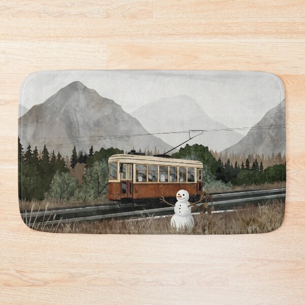 Item preview, Snowman Tram designed and sold by pictoartcrew.
